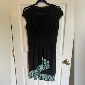 Dress Black Dress with Accent Hem